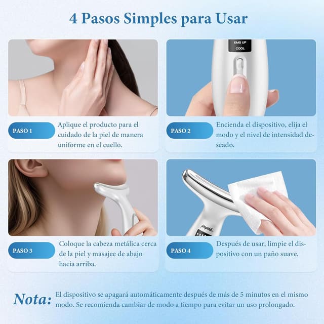 Thumbnail 5 de jinpink Masajeador Facial Eléctrico 6 modos LED