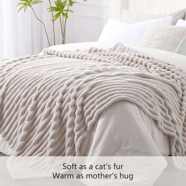 Detalle 2 de RUIKASI Fleece Throw Blanket 230x270cm 🛋