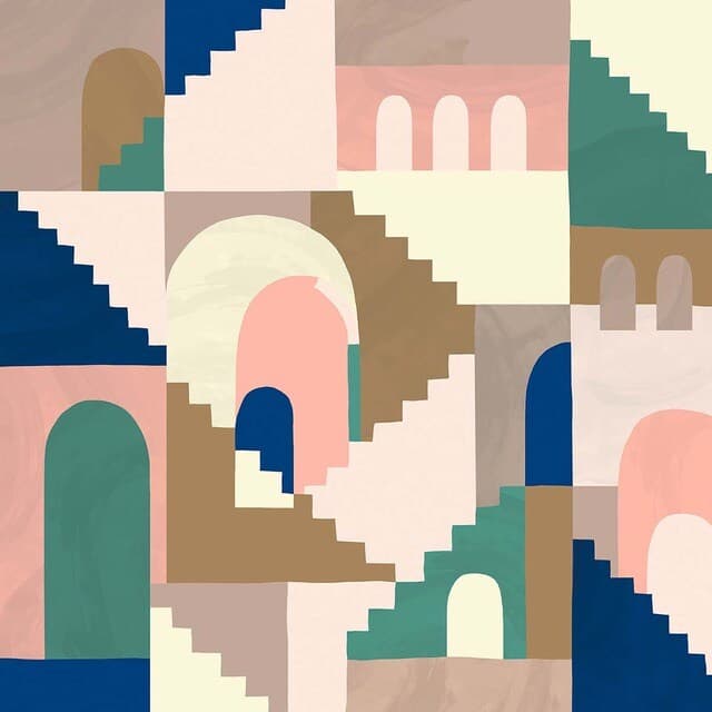 Detalle de Coordonne Fotomural TNT geométrico arcos 📐