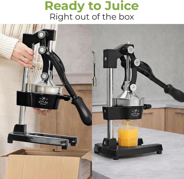 Detalle de Zulay Kitchen Manual Citrus Juicer 5" 🍋