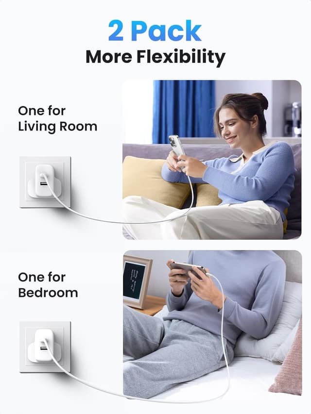 Thumbnail 6 de UGREEN USB C Charger Plug 20W, 2-pack 🔌