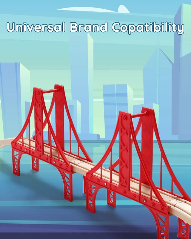 Thumbnail 1 de SainSmart Jr. Double Suspension Bridge Set for Trains 🚂