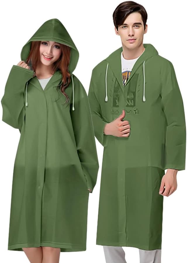 Detalle de Vicloon poncho impermeabile EVA unisex (2 pezzi) per uomo e donna