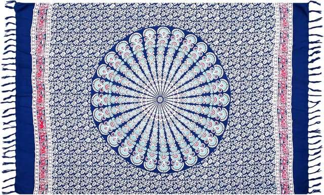 Thumbnail 6 de SAIVONA Sarong Pareo für Damen mit Mandala-Design und Fransen (ca. 170 x 110 cm)