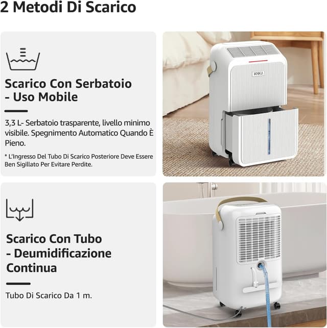 Detalle de KNKA Deumidificatore 16L/24h per casa