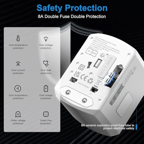 Detalle de Yioihnm adaptador universal 5 en 1 viaje