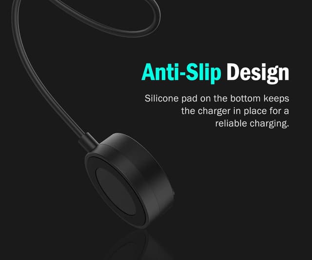 Detalle de TiMOVO USB charger dock with cable for Garmin Vivoactive, Fenix & Forerunner (portable charging dock, black)