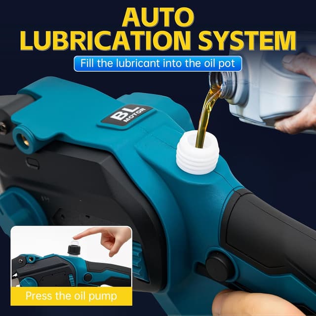 Detalle 2 de Mini cordless chainsaw 6 and 8 inch