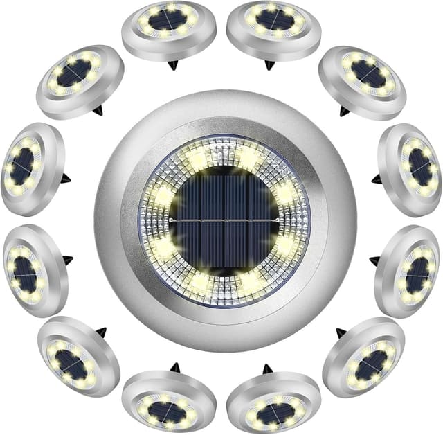 Imagen de ZFITEI 12 Pack Solar Ground Lights 600mAh en OfertitasTOP