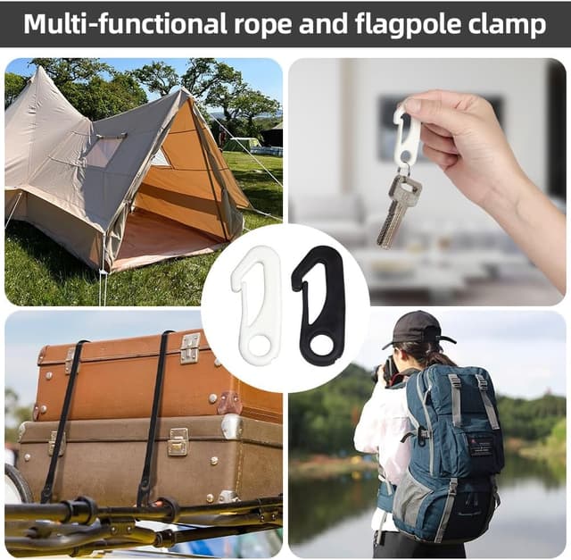 Thumbnail 6 de Adiwo Fahnenmastklammer Karabiner 20 Stück 🎏