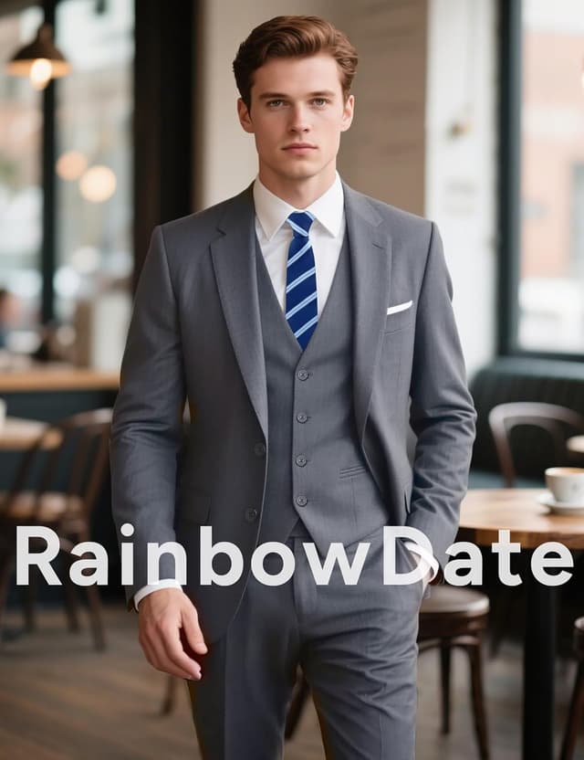 Detalle de RainbowDate Men’s Stretch Suit Slim Fit 3-Piece (Jacket, Vest, Pants) with Adjustable Waist