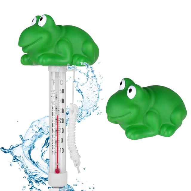 Detalle de Thermomètre flottant de piscine OFFCUP avec ficelle « grenouille »