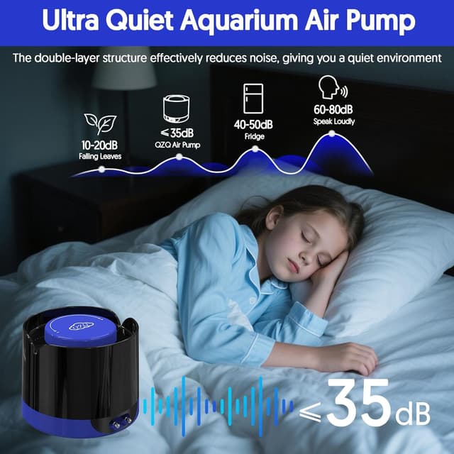 Thumbnail 2 de QZQ Aquarium Air Pump 3W adjustable aerator 🐠