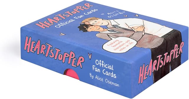 Detalle de Laurence King Heartstopper Official Fan Cards: mazzo di carte illustrate con personaggi e temi di Pride, identità e amicizia