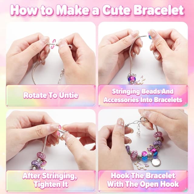 Detalle 2 de Easter bracelet kit for kids, 3 adjustable