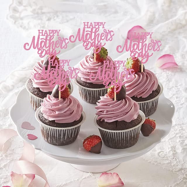 Thumbnail 4 de Xsstarmi Cupcake Toppers 24-Pack Mother's Day