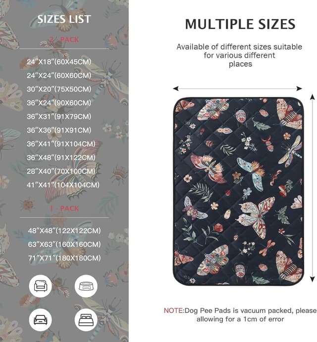 Thumbnail 5 de IEUUMLER EU014 Tappetini assorbenti riutilizzabili 2 pezzi