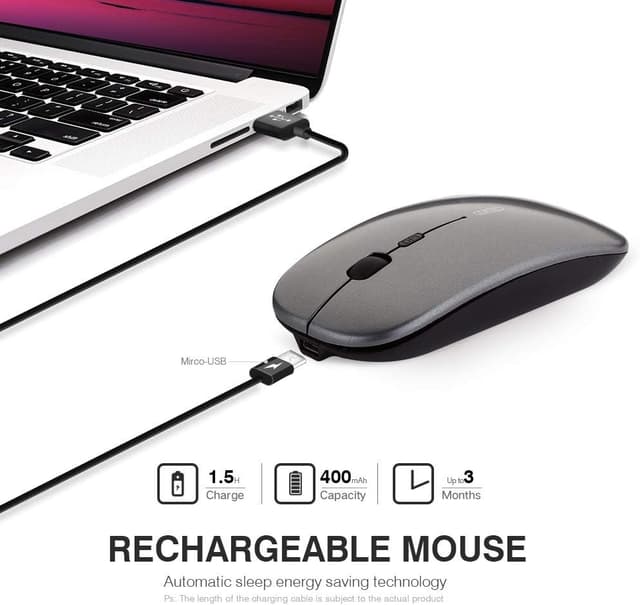 Detalle 2 de INPHIC Wireless Mouse Rechargeable 1600 DPI