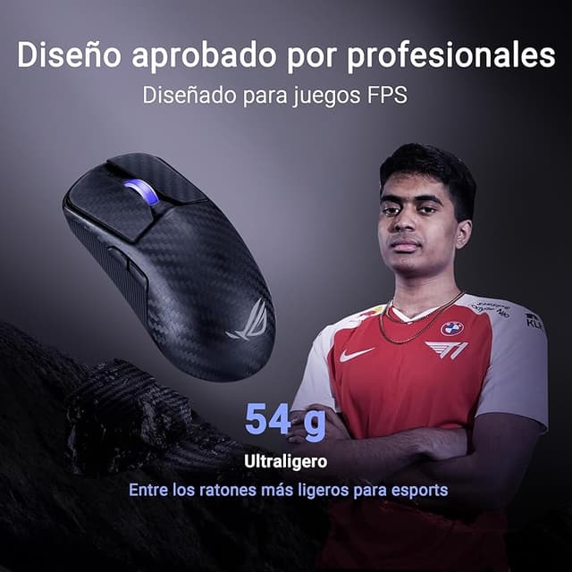 Thumbnail 5 de ASUS ROG Harpe II Ace ratón gaming inalámbrico 48 g, sensor AimPoint Pro 42K, 5 botones