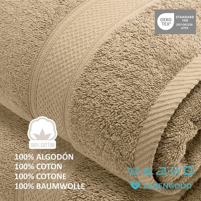 Thumbnail 1 de LEBENGOOD Juego de Toallas 70x140 550gsm