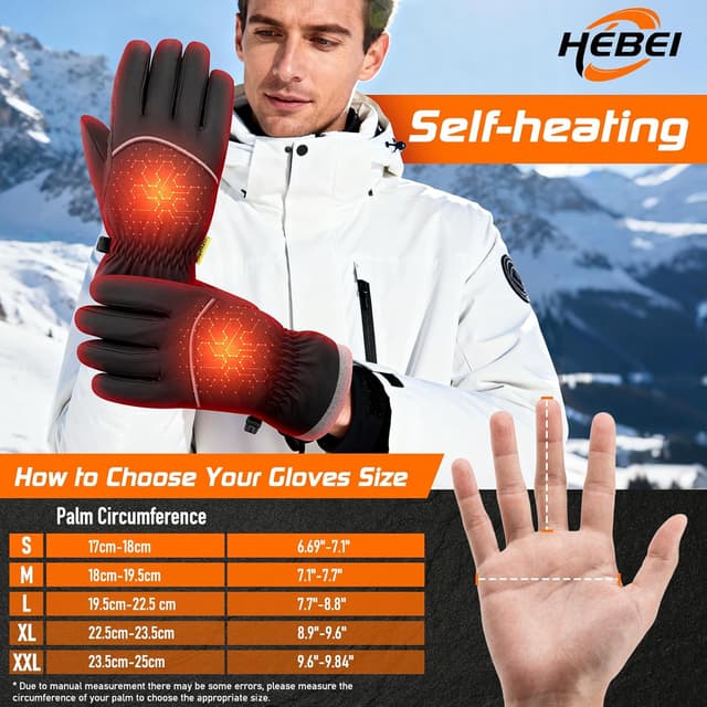 Thumbnail 6 de héBei Waterproof Winter Gloves Thermal Touchscreen Gloves