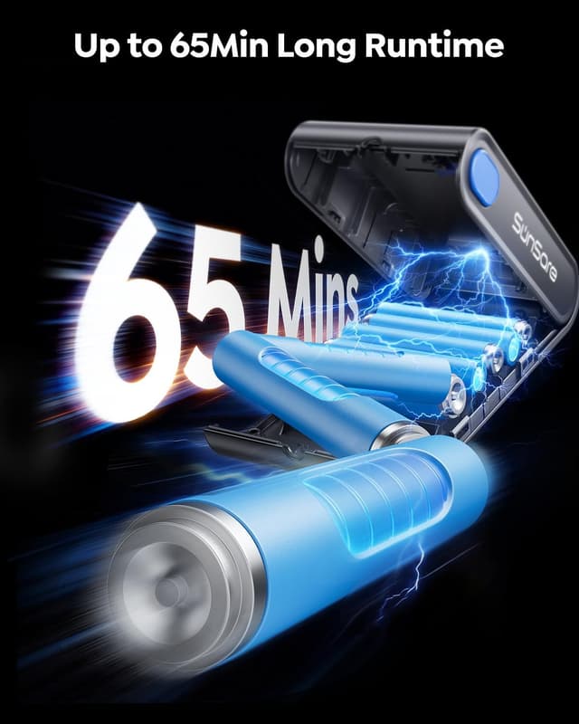 Detalle de SunSare Cordless Vacuum Cleaner 600W 50KPa Stick Vacuum (up to 65 mins) with 90° curved adapter