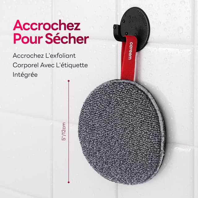 Thumbnail 6 de CAVEEM Éponge exfoliante pour le corps (extra rugueuse) – Lot de 2
