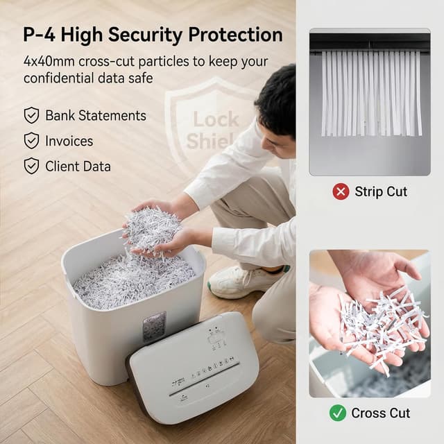 Detalle de Fonirvanic Tritacarte distruggi documenti 14 fogli