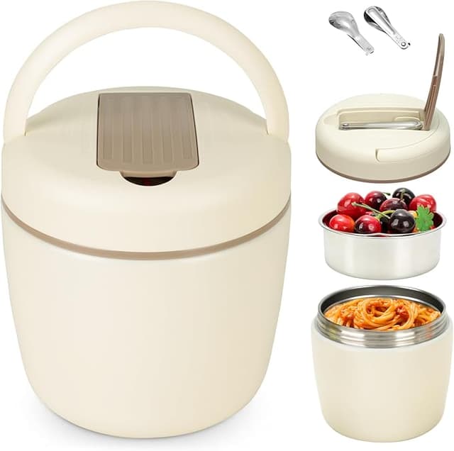 Detalle de Cozary Termo Comida Caliente 1200 ml 🍲 Sin BPA, Incluye Cuchara