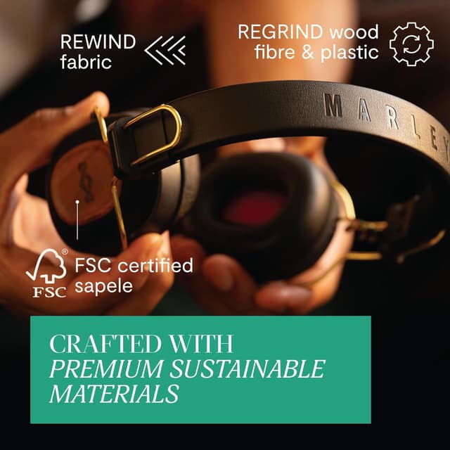 Thumbnail 5 de Marley Positive Vibration Riddim: Auriculares Inalámbricos 🎧 Sostenibles