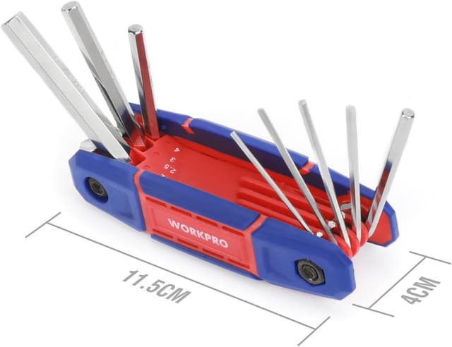 Detalle de WORKPRO set di chiavi esagonali 24 pezzi (metriche e Torx, Cr-V) per bici e piccoli lavori in casa