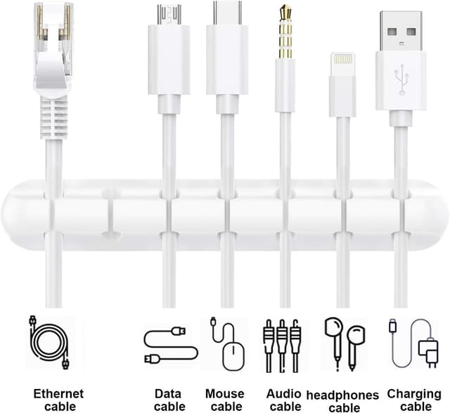 Detalle 2 de SOULWIT Kabelhalter 3er Set für Kabelmanagement