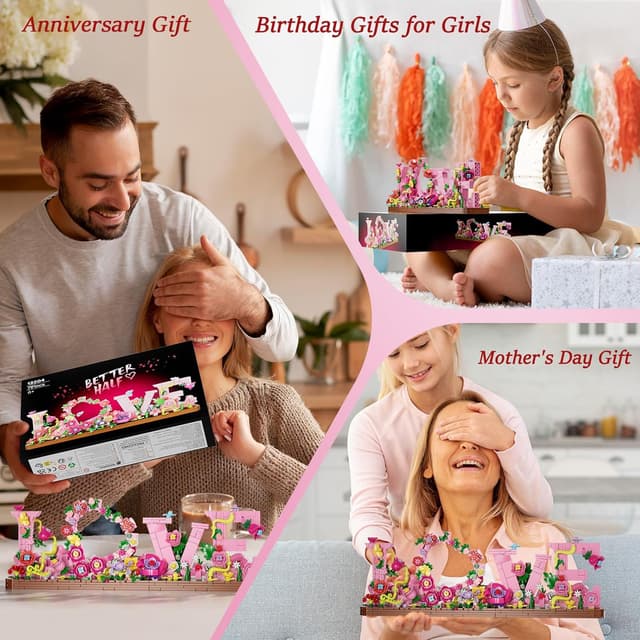 Thumbnail 5 de Herz-Deko Blumen Bauspielzeug Set 791-teilig