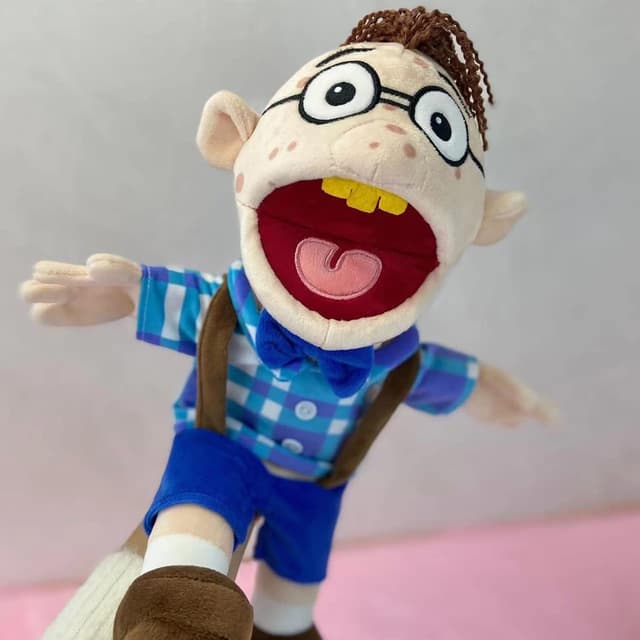 Detalle de Ycxydr Jeffy puppet plush toy – soft hand puppet for kids’ role-play