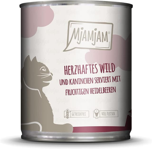 Detalle 2 de MjAMjAM Nourriture humide premium pour chat – pack mixte II (6 x 800 g) sans céréales, supplément de viande
