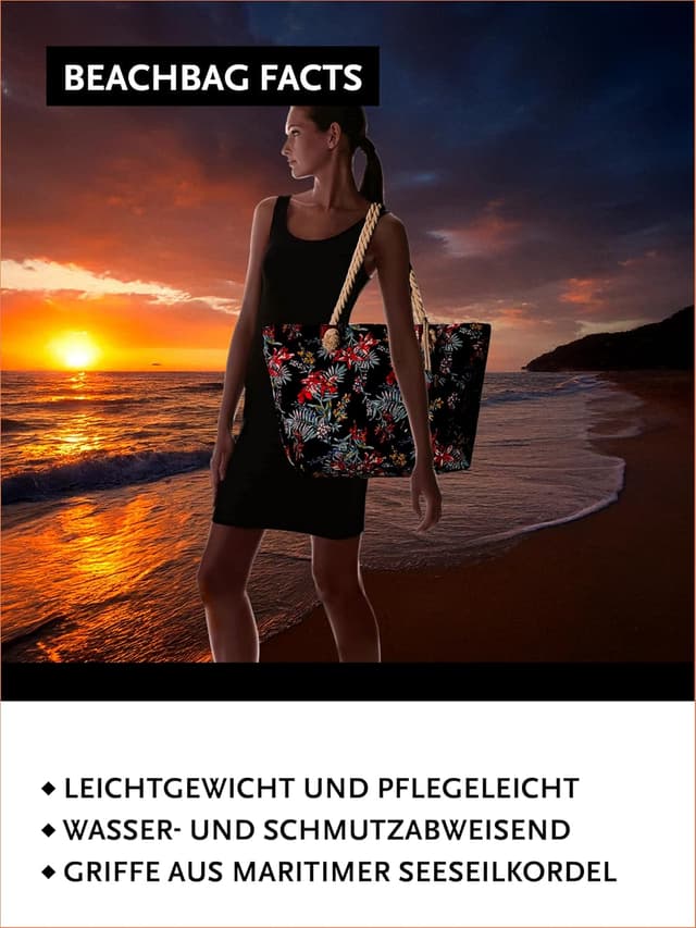 Detalle 1 de DonDon Strandtasche XXL 58 x 38 x 18 cm