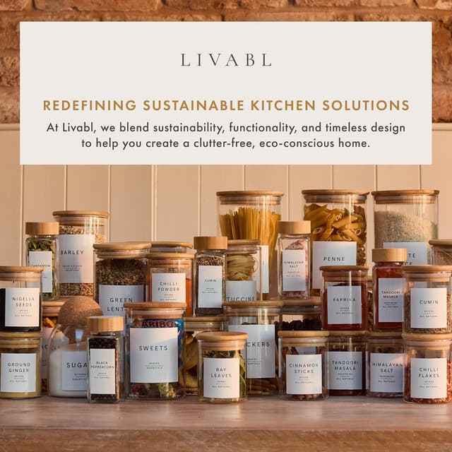 Thumbnail 6 de Livabl Glass Spice Jars 120ml — 24 pack 🧂