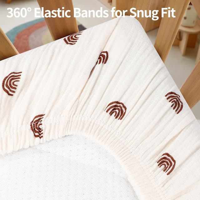 Thumbnail 2 de Peepeemax Musselin Spannbettlaken 90×55 cm für Beistellbett