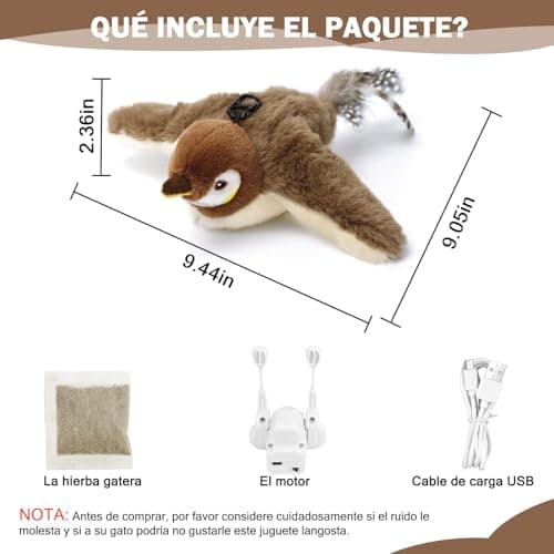 Detalle 2 de Nepfaivy Birdie Juguete pájaro gatitos