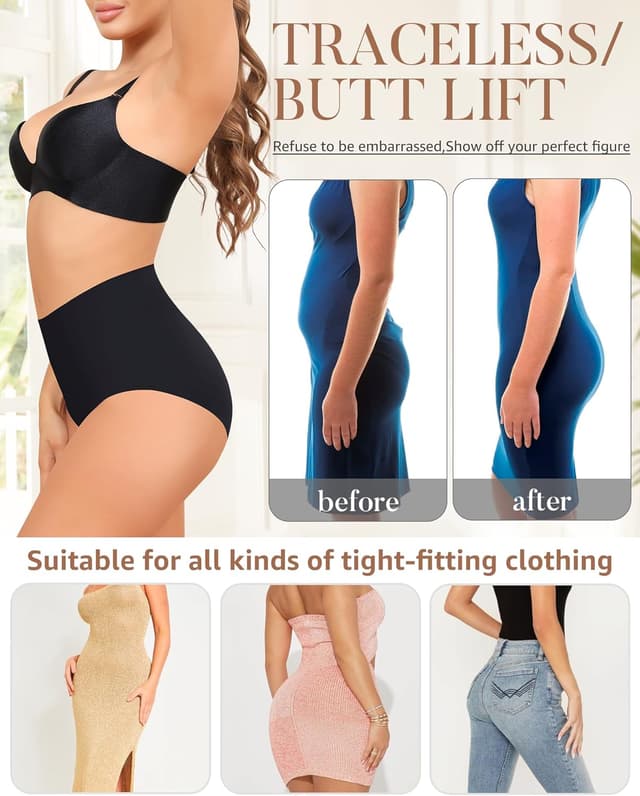 Thumbnail 4 de Levao bragas sin costuras cintura alta 5-pack