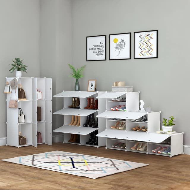 Detalle 2 de HOMIDEC Shoe Rack 6-Tier 24-Pair Shoe Organizer 👞