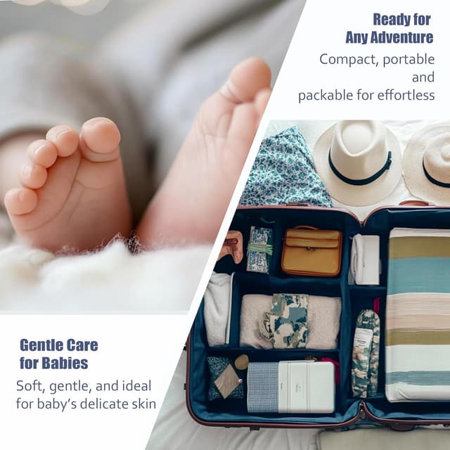 Detalle 2 de Ourmed Life Asciugamani Viso Biodegradabili Monouso (300 unità) – salviette/ panni struccanti per pelli sensibili