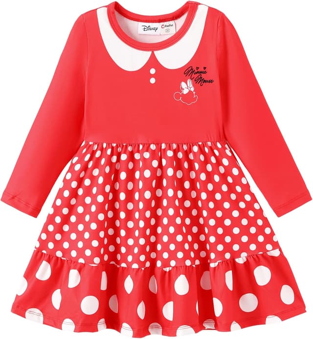 Thumbnail 4 de Disney Princess Frozen Elsa Minnie Stitch Floral Toddler Dress 2-6 Years