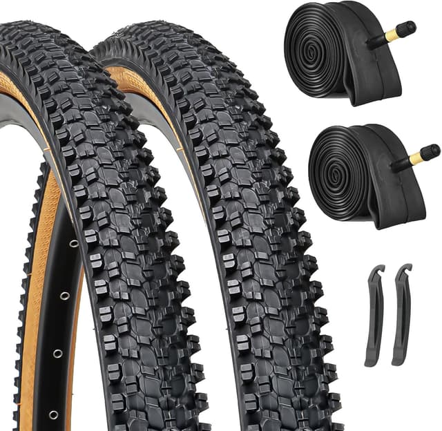 Detalle de Hycline 2-Pack Mountain Bike Tires (26x1.95) with Inner Tubes & Tire Levers