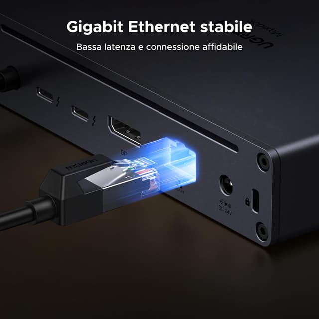 Thumbnail 6 de UGREEN Maxidok Thunderbolt 5 Docking Station Revodok 10 in 1 con 2×TB5 120Gbps, DisplayPort 8K60 e RJ45 Gigabit