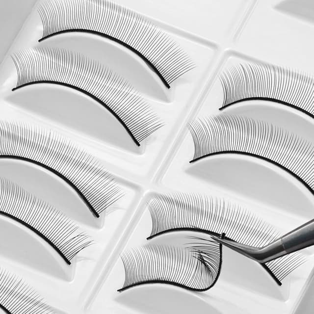 Detalle de TwoWin Wimpernverlängerungs Set mit Übungskopf (Starterset) – inkl. selbstklebender Wimpern und Pinzetten