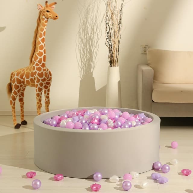 Detalle 2 de GOGOSO Ball Pit Balls (50 Pack) Plastic Stars & Hearts for Toddlers, BPA-Free Phthalate-Free