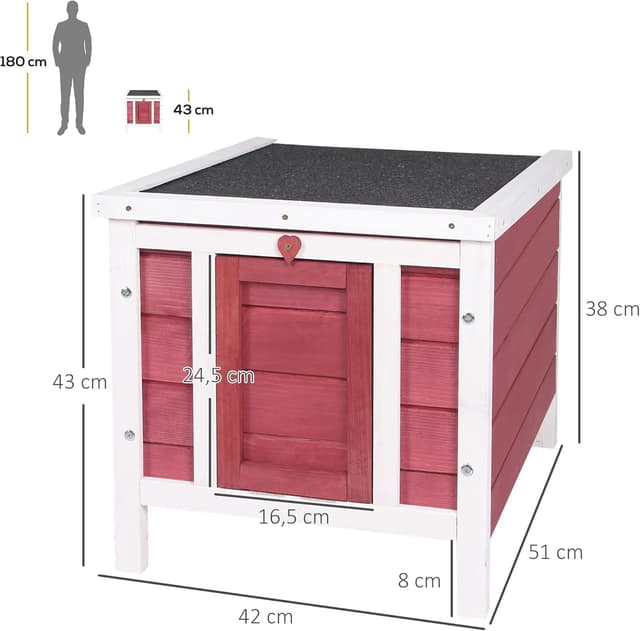 Thumbnail 6 de PawHut Clapier à Lapin 51 x 42 x 43 cm