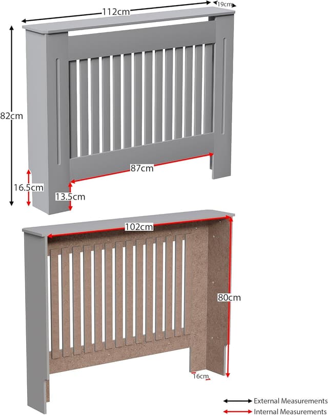 Detalle 2 de Vida Designs Chelsea Radiator Cover 82×111×19 cm 🪵