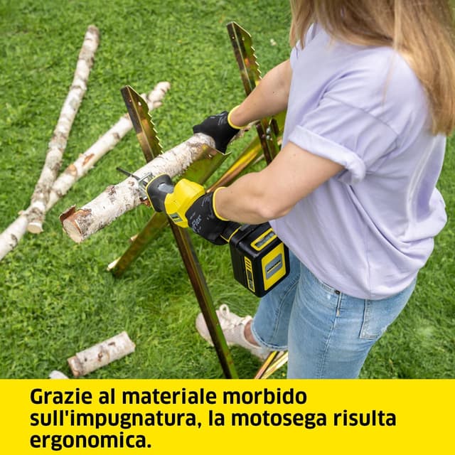 Detalle de Kärcher PGS 4-18 a batteria (18V) per potatura rami fino a 8 cm